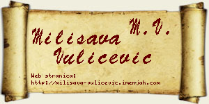 Milisava Vulićević vizit kartica